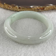 Certified Type A Light Green with Green Piao Hua Jadeite Bangle Internal Diameter 50.6mm 40.98g 11.2 by 7.6mm (Close to Perfect ) - Huangs Jadeite and Jewelry Pte Ltd