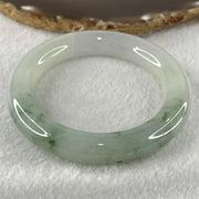 Type A Jelly Faint Green with Green Piao Hua Jadeite Bangle 77.72g Internal Diameter 55.4mm 11.8 by 12.0mm (Internal Line) - Huangs Jadeite and Jewelry Pte Ltd