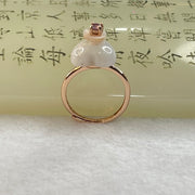 Natural Morganite Heart Shaped In S925 Sliver Ring In Rose Gold Color (Adjustable Size) 3.27g 3.4 by 2.0mm - Huangs Jadeite and Jewelry Pte Ltd