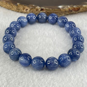 Natural Blue Kyanite Beads Bracelet 39.93g 16.5cm 10.8mm 19 Beads - Huangs Jadeite and Jewelry Pte Ltd