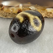 Natural Powerful Tibetan Old Oily Agate Patina Guiren Tairen Human Dzi Bead Totem Amulet Heavenly Master (Tian Zhu) 贵人天诛 8.24g 21.0 by 16.9mm - Huangs Jadeite and Jewelry Pte Ltd
