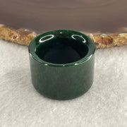 Certified Rare Type A Old Mine Full Spicy Green Jade Jadeite Ring 21.84g US12.75 HK 29 Thickness: 21.1 by 2.1mm Inner Diameter 22.1mm - Huangs Jadeite and Jewelry Pte Ltd