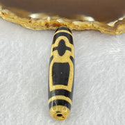 Natural Powerful Tibetan Old Oily Agate Cai Shen with Moon Sun Star Dzi Bead Heavenly Master (Tian Zhu) 财神长天珠 16.88g 58.3 by 13.6mm - Huangs Jadeite and Jewelry Pte Ltd