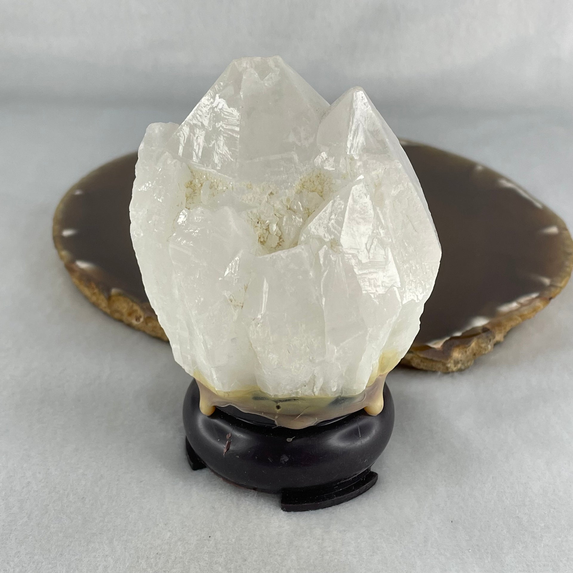 Natural Milky White Quartz Display 230.21g 63.1 by 48.2 by 87.6mm - Huangs Jadeite and Jewelry Pte Ltd