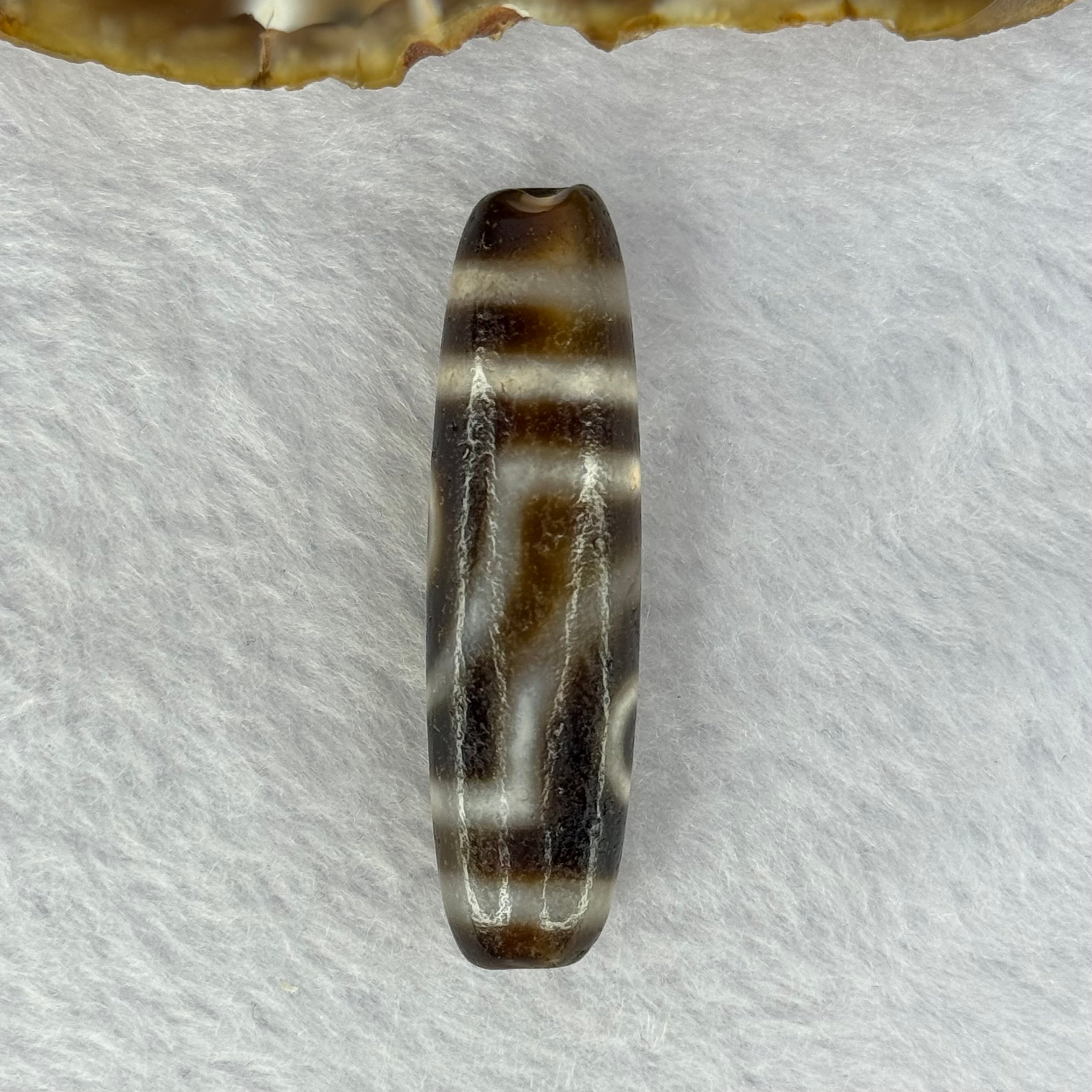 Natural Powerful Tibetan Old Oily Agate 2 Eyes Dzi Bead Heavenly Maste