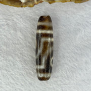 Natural Powerful Tibetan Old Oily Agate 2 Eyes Dzi Bead Heavenly Master (Tian Zhu) 二眼天诛 13.85g 48.9 by 13.4mm - Huangs Jadeite and Jewelry Pte Ltd