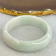 Type A Faint Lavender Green Jadeite Bangle Internal Diameter 55.3mm 61.24g 17.3 by 7.2mm (Internal Lines) - Huangs Jadeite and Jewelry Pte Ltd