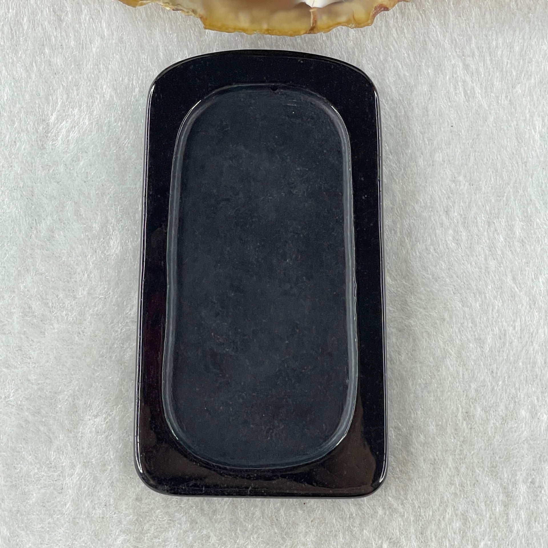 Type A Opaque to Partial Translucent Black Omphacite Jadeite Ma Zu (Mazu or Matsu) 妈祖 Goddess of the Sea Pendant 20.30g 63.4 by 35.9 by 7.4mm - Huangs Jadeite and Jewelry Pte Ltd