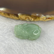 Type A Jelly Green Jadeite Pixiu Pendent A货浅绿色翡翠貔貅牌 7.21g 23.8 by 14.6 by 10.3 mm - Huangs Jadeite and Jewelry Pte Ltd
