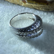 High Grade Natural Pastel Blue Sapphire 1.28ct Natural Diamonds 0.78ct 18K 750 White Gold Ring Total 11.53g US6.75 HK14.5 EUR53 Inner Diameter 17mm - Huangs Jadeite and Jewelry Pte Ltd