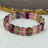 Natural Mixed Colours Fluorite Bracelet 34.79g 17cm 12.8 by 9.1 by 5.7 mm 21 pcs - Huangs Jadeite and Jewelry Pte Ltd