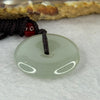 Type A Light Green Jadeite Ping An Kou Donut Pendent 7.75g 25.4 by 6.1mm - Huangs Jadeite and Jewelry Pte Ltd