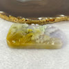 Type A Lavender Yellow Shan Shui 88.42g 67.2 by 44.8 by 14.6mm with Wooden Stand - Huangs Jadeite and Jewelry Pte Ltd