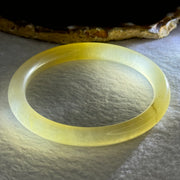 Transparent Yellow Quartzite Jade Bangle 天山玉手镯 Internal Diameter 62.0mm 33.28g 9.3 by 8.3mm - Huangs Jadeite and Jewelry Pte Ltd