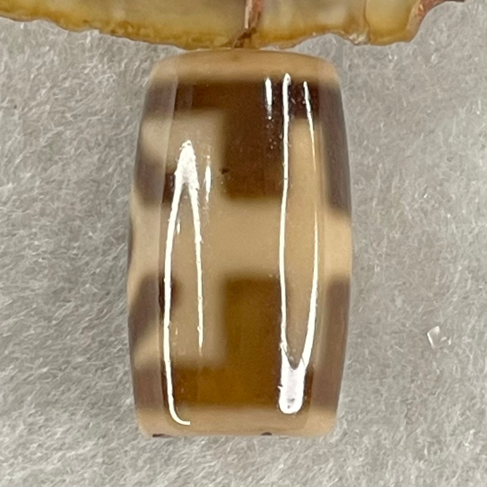 Natural Powerful Tibetan Old Oily Agate Patina Guiren Tairen Human Dzi Bead Totem Amulet Heavenly Master (Tian Zhu) 贵人天诛 4.77g 19.7 by 11.8mm - Huangs Jadeite and Jewelry Pte Ltd
