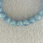 Natural Aquamarine Beads Bracelet 23.56g 16.5cm 9.4mm 21 Beads - Huangs Jadeite and Jewelry Pte Ltd