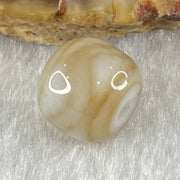 Natural Powerful Tibetan Old Oily Agate Tiger Tooth Daluo Dzi Bead Heavenly Master (Tian Zhu) 1.88g 9.7 by 11.0mm - Huangs Jadeite and Jewelry Pte Ltd