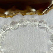 Natural Clear Quartz Beads with Inscription Bracelet 38.35g 17cm 11.9mm 17 Beads - Huangs Jadeite and Jewelry Pte Ltd