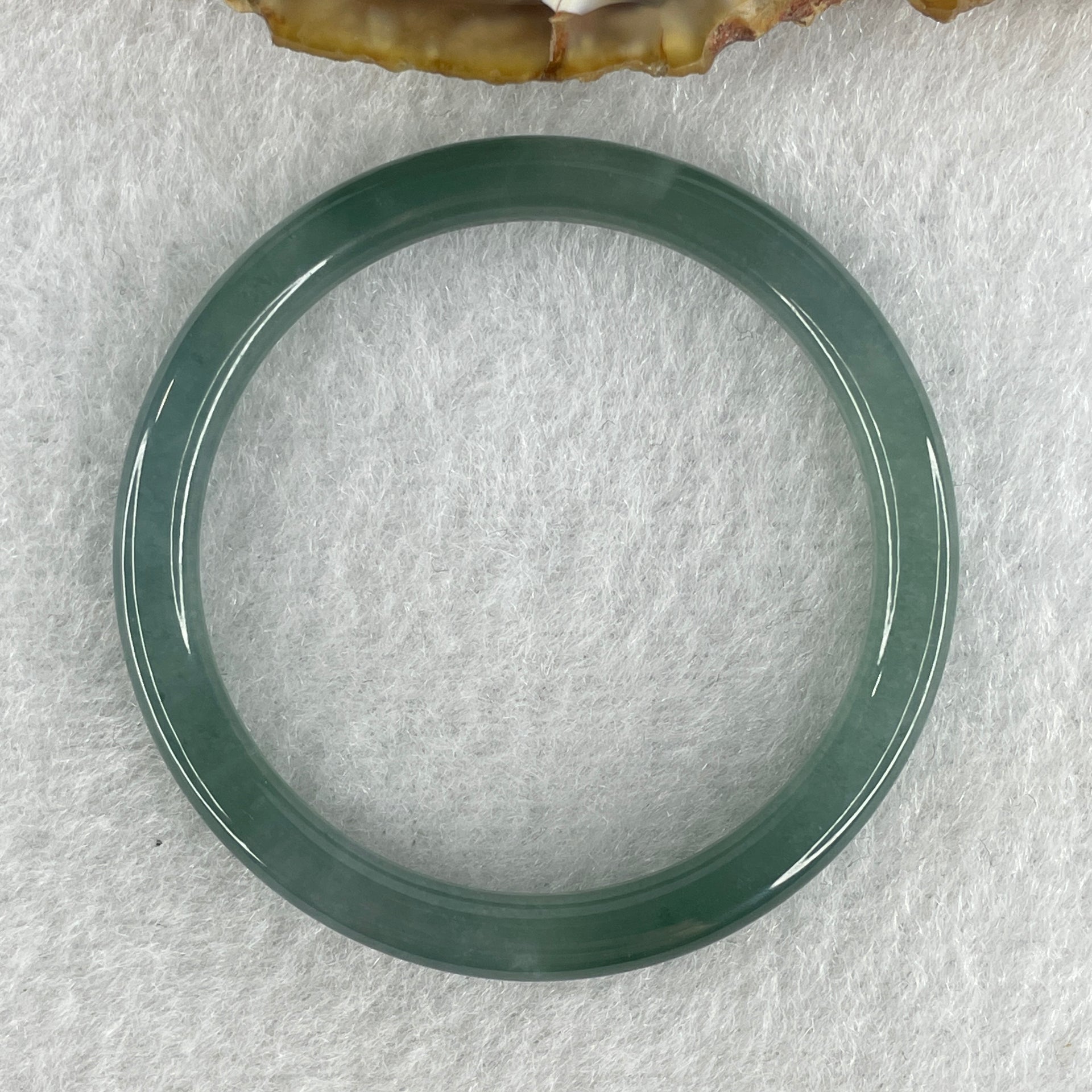Natural Type A Icy Blueish Green Jadeite Baby Bangle 8.20g Inner Diameter 38.5mm Thickness 4.6 by 5.0mm (Perfect) - Huangs Jadeite and Jewelry Pte Ltd