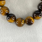 Natural Yellow Tiger's Eye Quartz Beads Bracelet 60.03g 16.5cm 14.2mm 15 Beads - Huangs Jadeite and Jewelry Pte Ltd