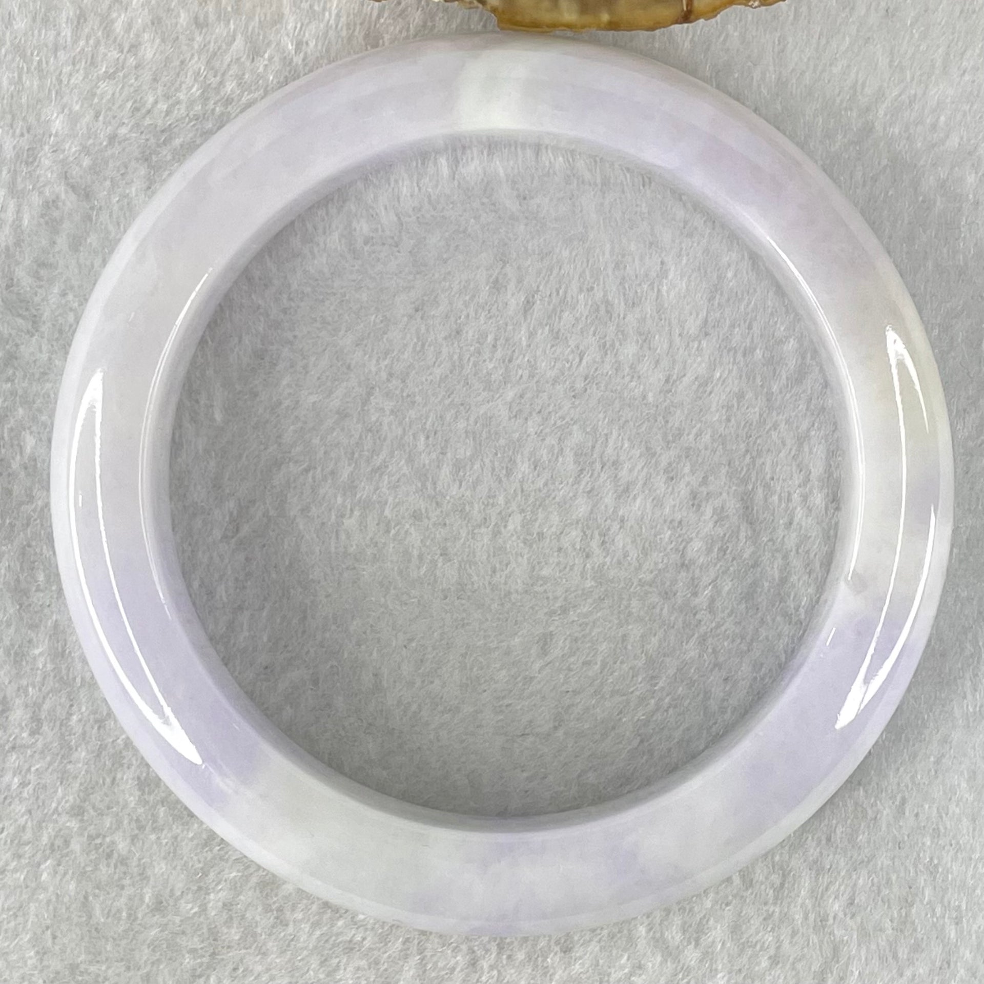 Type A Lavender white Jadeite Bangle 61.94g Internal Diameter 56.3mm 12.7 by 9.0mm (Slight Internal Lines) - Huangs Jadeite and Jewelry Pte Ltd