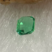 Natural Colombia Vivid Green Emerald (Beryl) Cut-Cornered Rectangular Step cut 0.09ct 3.1 by 2.6 by 1.7mm - Huangs Jadeite and Jewelry Pte Ltd