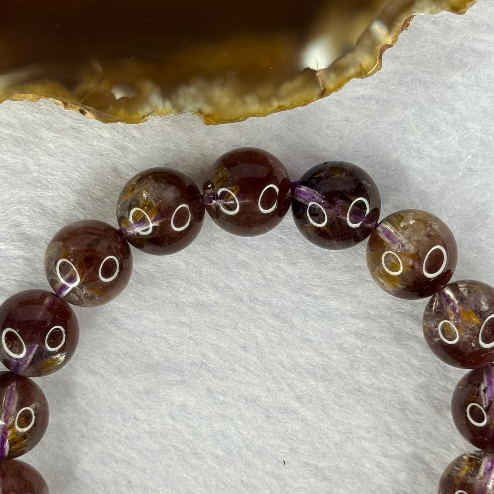 Very Good Grade Natural Auralite 23 Bracelet 天然激光23手链 42.67g 18cm 12.7mm 17 Beads - Huangs Jadeite and Jewelry Pte Ltd