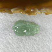 Type A Jelly Green Jadeite Pixiu Pendent A货浅绿色翡翠貔貅牌 7.21g 23.8 by 14.6 by 10.3 mm - Huangs Jadeite and Jewelry Pte Ltd