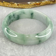 Type A Light Blueish Green Lavender with Moss Green Piao Hua Jadeite Bangle Internal Diameter 56.7mm 66.48g 16.7 by 8.7mm (Internal Lines) - Huangs Jadeite and Jewelry Pte Ltd