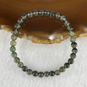 Very Good Grade Natural Green Tourmaline Crystal Bracelet 6.95g 13.5cm 5.2mm 34Beads - Huangs Jadeite and Jewelry Pte Ltd