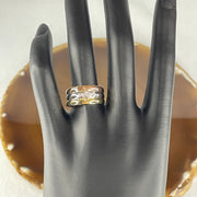Natural Diamonds in 14K Rose and White Gold Ring Total Weight 6.53g US8 HK17.75 - Huangs Jadeite and Jewelry Pte Ltd