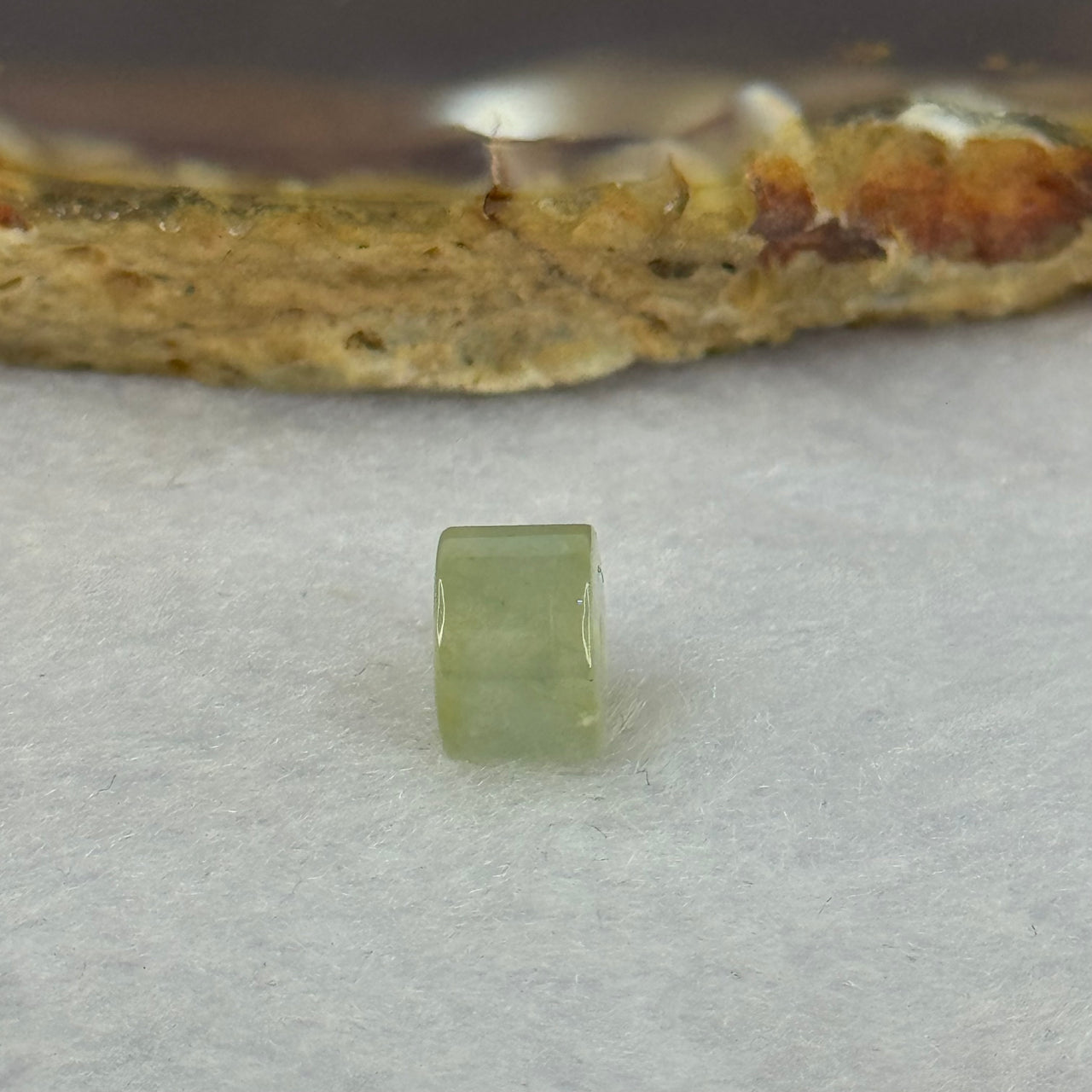 Type A ICY Green Jadeite Bracelet Charm 0.65g 7.4 by 5.1mm - Huangs Jadeite and Jewelry Pte Ltd