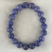 Above Average Grade Natural Blue Tanzanite Beads Bracelet 34.61g 15.5cm 10.2mm 19 Beads - Huangs Jadeite and Jewelry Pte Ltd