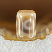 Natural Powerful Tibetan Old Oily Agate 3 Eyes Dzi Bead Heavenly Master (Tian Zhu) 三眼天诛 3.50g 16.0 by 11.0mm - Huangs Jadeite and Jewelry Pte Ltd