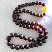 Natural Dark Red Medicine Amber Beads Necklace 天然红药琥珀项链  35.36g 56cm 9.0 - 12.0mm 56 Beads - Huangs Jadeite and Jewelry Pte Ltd