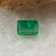 Natural Colombia Vivid Green Emerald (Beryl) Cut-Cornered Rectangular Step cut 0.47ct 4.8 by 3.9 by 3.2mm - Huangs Jadeite and Jewelry Pte Ltd