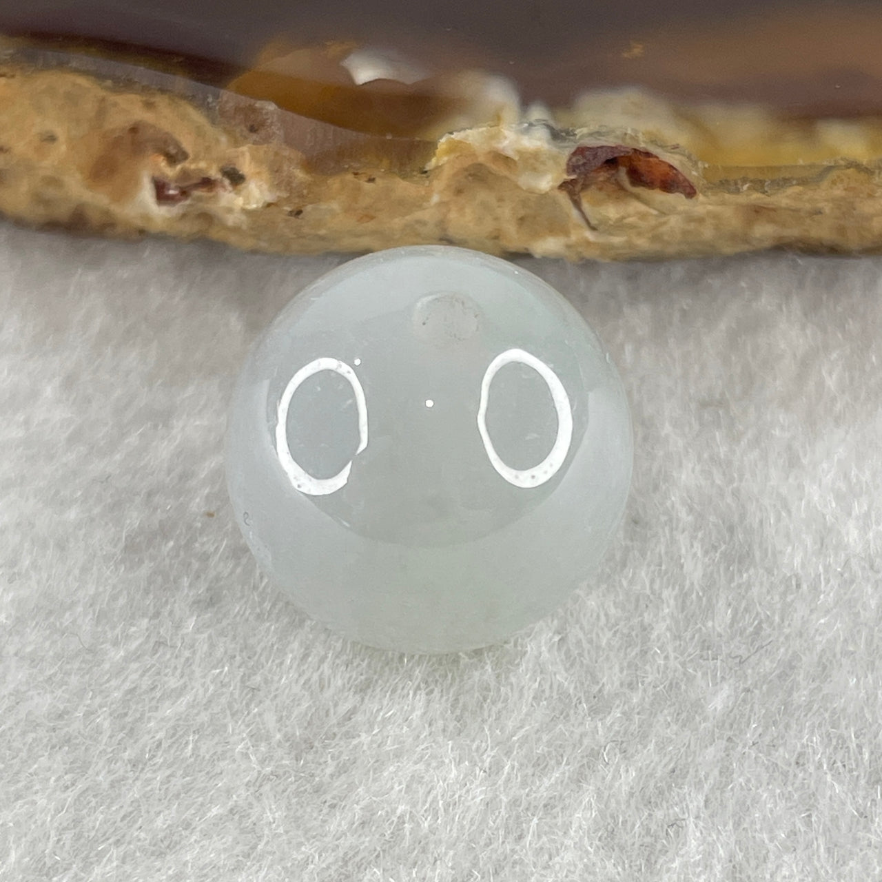 Natural Type A Light Lavender Jadeite Bead 5.11g 14.4mm - Huangs Jadeite and Jewelry Pte Ltd