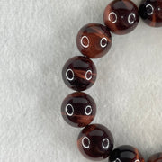 Natural Red Tiger's Eye Quartz Beads Bracelet 78.81g 17cm 16.0mm 14 Beads - Huangs Jadeite and Jewelry Pte Ltd