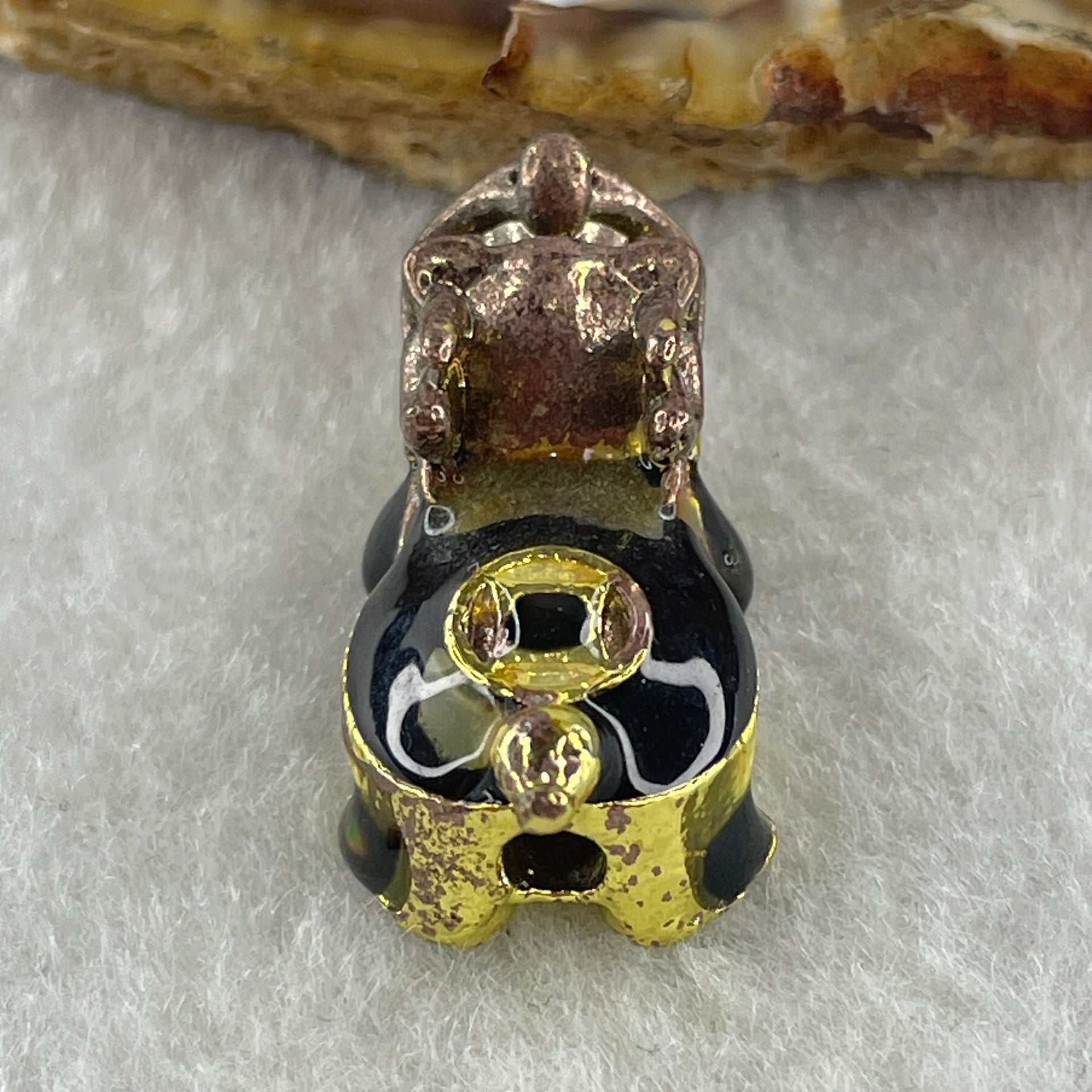 Gold Plated Long Gui Dragon Tortoise Charm 10.04g 25.7 by 13.4 by 13.9mm - Huangs Jadeite and Jewelry Pte Ltd