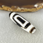 Natural Powerful Tibetan Old Oily Agate 2 Eyed Bead Heavenly Master (Tian Zhu) 7.94g 39.3 by 11.6mm - Huangs Jadeite and Jewelry Pte Ltd