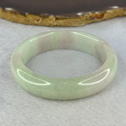 Type A Light Green with Lavender Patches Jadeite Bangle Internal Diameter 55.3mm 66.79g 15.3 by 9.1mm (Slight External Line) - Huangs Jadeite and Jewelry Pte Ltd