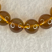 Natural Yellow Purple Amber Beads Bracelet 天然巨峰紫葡萄琥珀手链 13.74g 17cm 11.7mm 18 Beads - Huangs Jadeite and Jewelry Pte Ltd