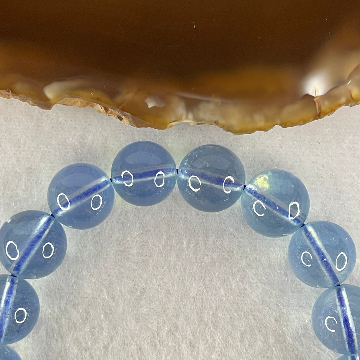 Certified Good Grade Natural Aquamarine Beads Bracelet | 16cm with 18 Beads 11.3mm (34.74g | Ocean Blue Translucency | Throat & Third Eye Chakra Harmony, Tranquil Communication & Serene Wealth Shield)