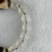 Natural Powerful Tibetan Old Oily Agate Tiger Tooth Daluo Dzi Bead Heavenly Master (Tian Zhu) with White Agate Beads Bracelet 24.84g 14cm 29.8 by 13.0mm Double Tiger Tooth - 29.5 by 12.3 Tiger Tooth - Huangs Jadeite and Jewelry Pte Ltd