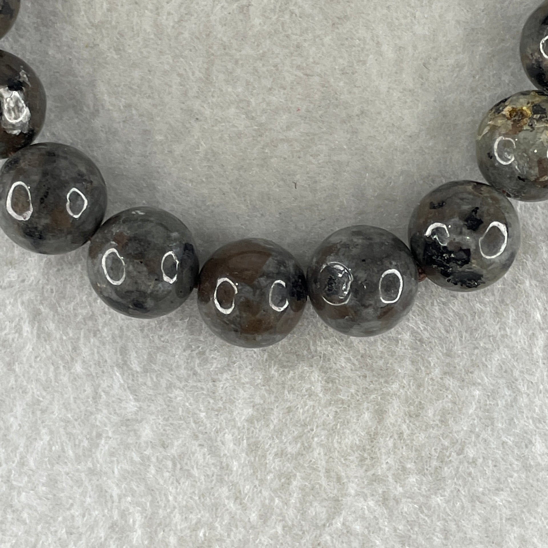 Natural Yooperlite Beads Bracelet 33.47g 16cm 11.3mm 18Beads - Huangs Jadeite and Jewelry Pte Ltd