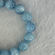Natural Aquamarine Beads Bracelet 42.45g 18cm 13.2mm 16 Beads - Huangs Jadeite and Jewelry Pte Ltd