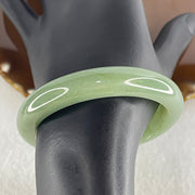 Natural Type A Green Jadeite Bangle | (45.61g | 53.9mm Inner Diameter | 11.0mm x 7.8mm | Perfect | Radiance, Steady Wealth "Zheng Cai" Anchor & Feng Shui Prosperity Catalyst) - Huangs Jadeite and Jewelry Pte Ltd