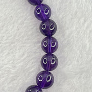 Good Grade Natural Amethyst Bracelet 23.30g 16.5cm 9.5mm 22 Beads - Huangs Jadeite and Jewelry Pte Ltd