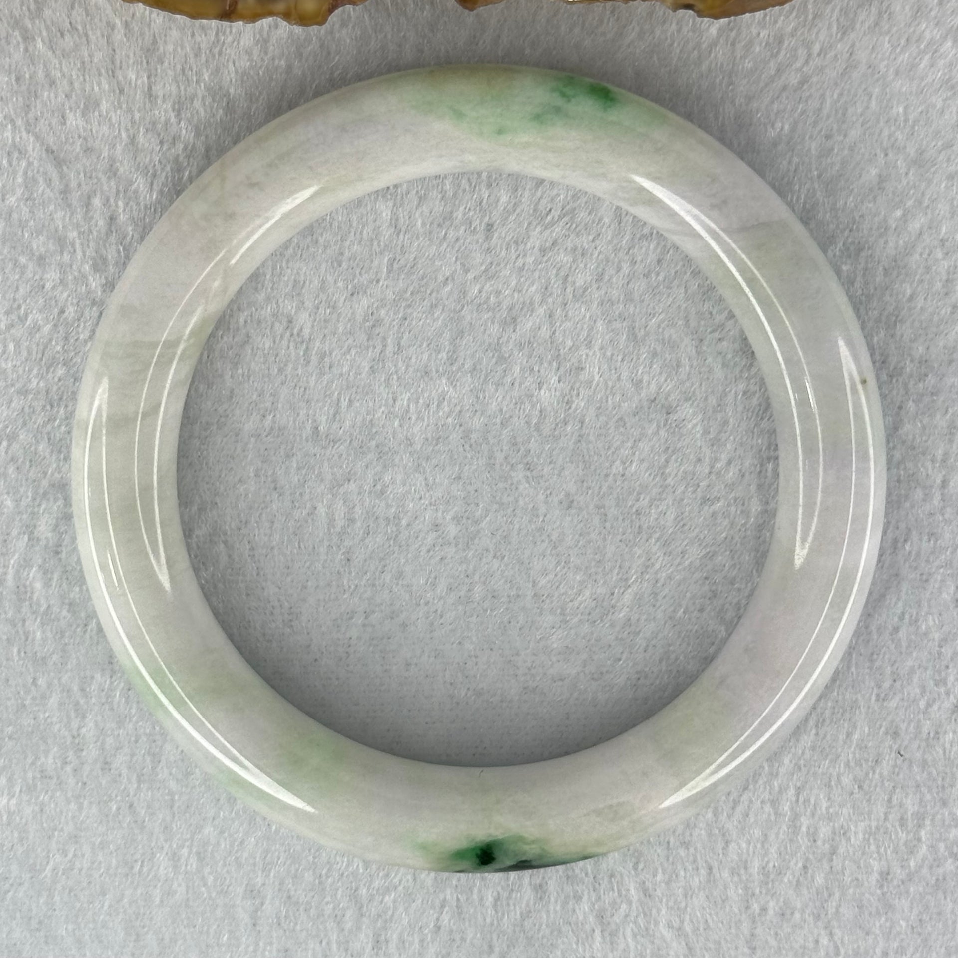Type A Light Lavender with Green Piao Hua Bangle 49.42g 10.0 by 9.6mm Internal Diameter 54.0mm (Slight External Rough) - Huangs Jadeite and Jewelry Pte Ltd