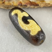 Natural Powerful Tibetan Old Oily Agate Green Tara Dzi Bead Heavenly Master (Tian Zhu) 绿度母天珠 5.76g 27.8 by 11.6mm - Huangs Jadeite and Jewelry Pte Ltd